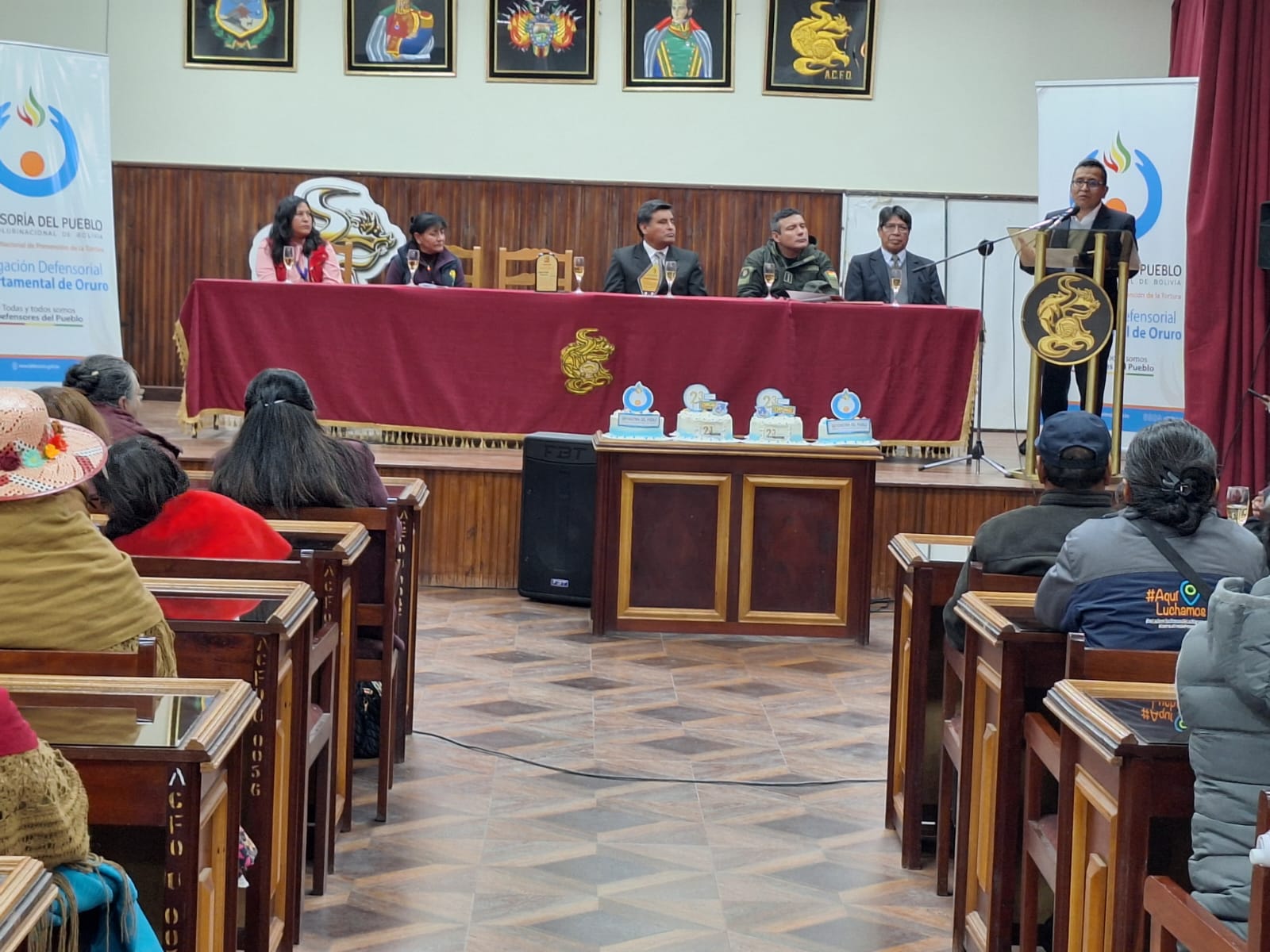 DEFENSOR DEL PUEBLO, PARTICIPA DEL ACTO DE CONMEMORACIÓN A LOS 23 AÑOS DE LABOR EN ORURO