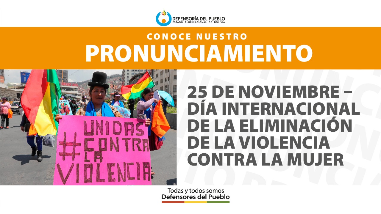 25 DE NOVIEMBRE – DÍA INTERNACIONAL DE LA ELIMINACIÓN DE LA VIOLENCIA CONTRA LA MUJER