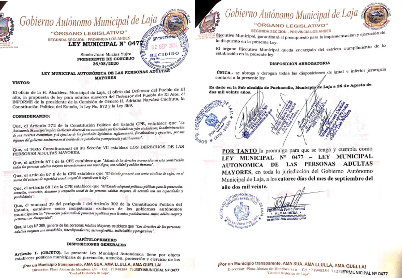 Laja promulga Ley Municipal Autonómica de las Personas Adultas Mayores, con base en la propuesta de la Defensoría del Pueblo