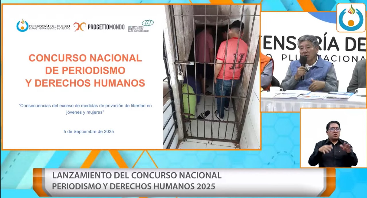 DEFENSORÍA DEL PUEBLO Y PROGETTOMONDO CONVOCAN AL CONCURSO NACIONAL DE PERIODISMO Y DERECHOS HUMANOS DE JÓVENES PRIVADOS DE LIBERTAD