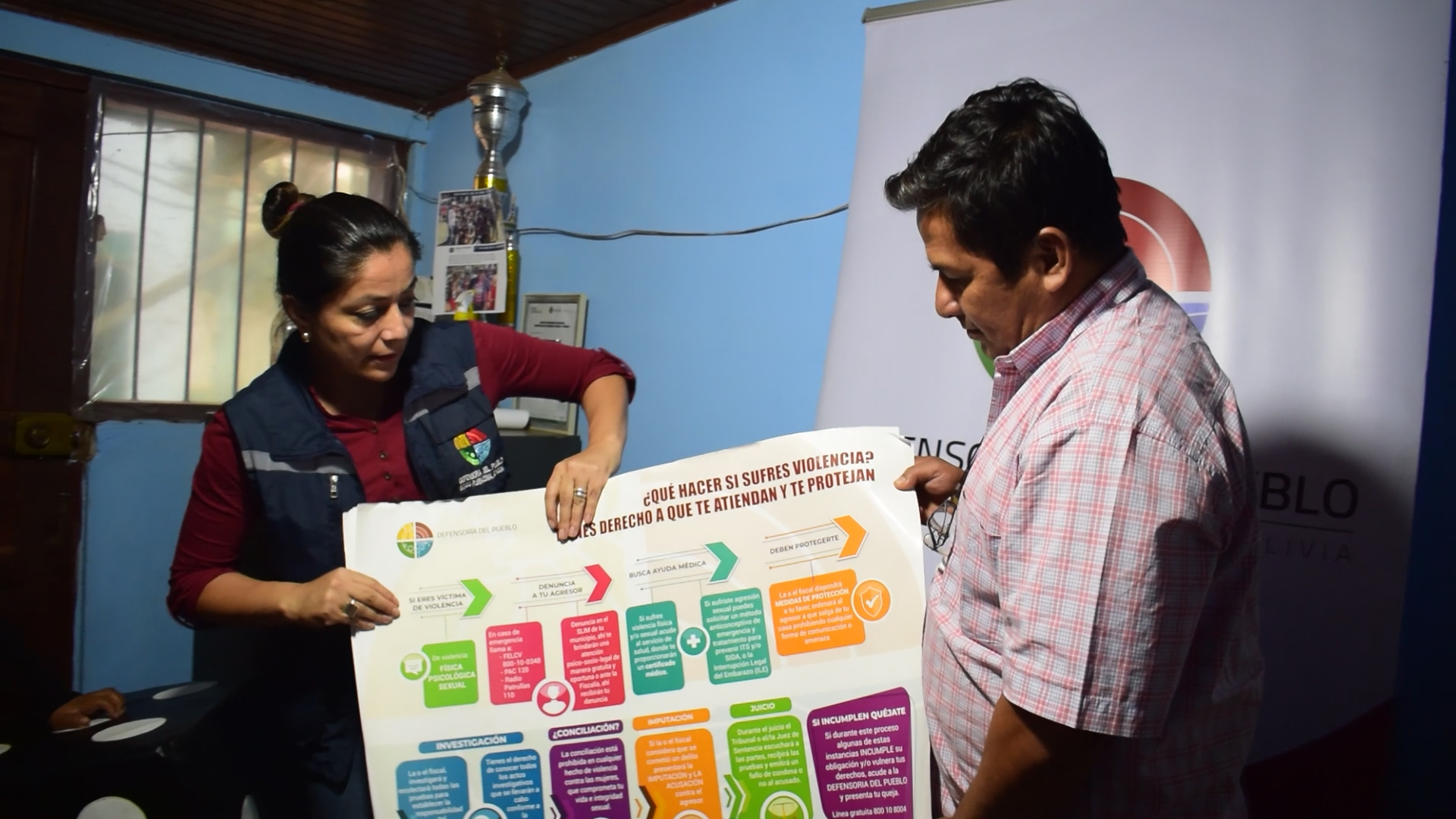 DEFENSORÍA DEL PUEBLO ENTREGÓ MATERIALES DE PREVENCIÓN DE VIOLENCIA   Y DIFUSIÓN DE DERECHOS HUMANOS AL GOBIERNO AUTÓNOMO MUNICIPAL DE SENA.