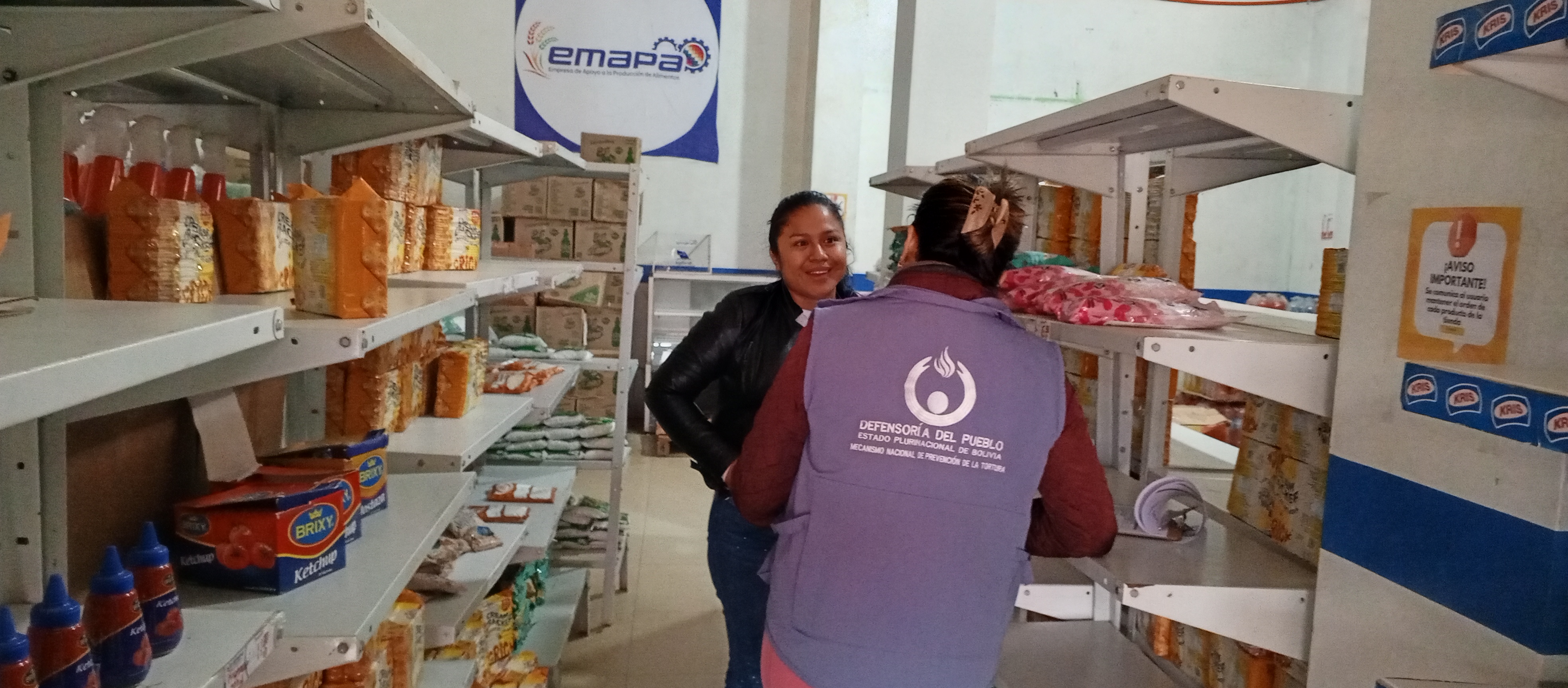 DEFENSORÍA DEL PUEBLO REALIZA VERIFICATIVO A LA SUCURSAL EMAPA COBIJA, PARA CONSTATAR EL ABASTECIMIENTO Y DISPOSICIÓN DE PRODUCTOS DE PRIMERA NECESIDAD