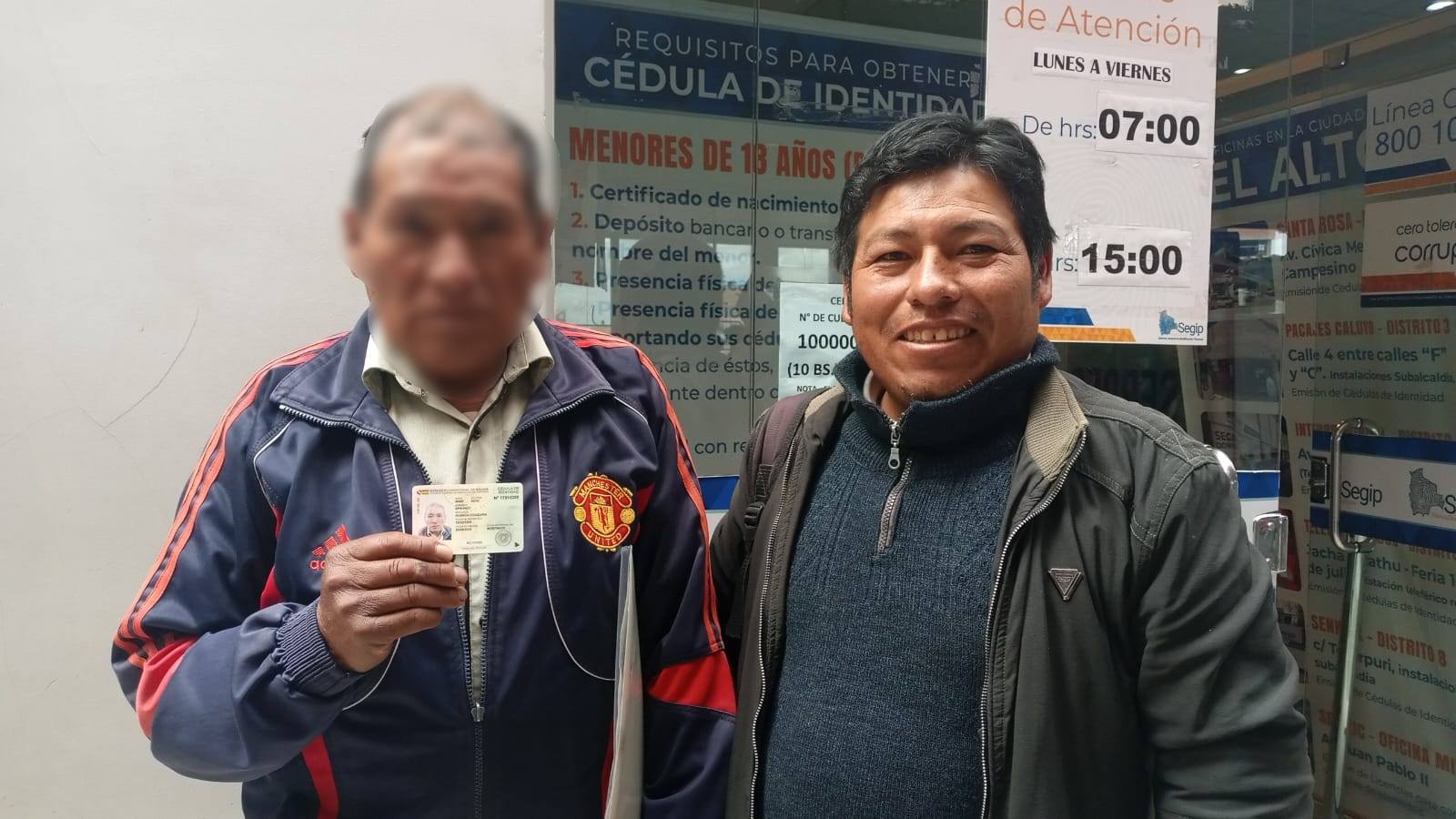 ADULTO MAYOR RESTITUYE SU DERECHO A LA IDENTIDAD DESPUÉS DE 67 AÑOS POR GESTIÓN DE LA DEFENSORÍA DEL PUEBLO