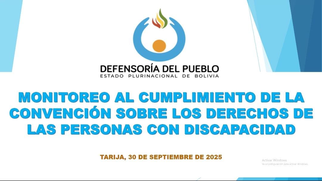 Defensoría del Pueblo monitorea cumplimiento de derechos de personas con discapacidad en Tarija