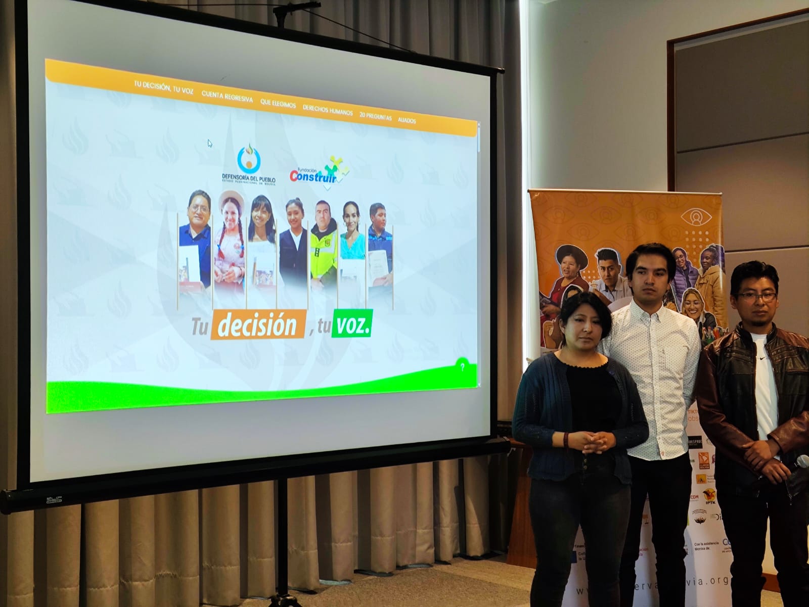 VOTO INFORMADO: DEFENSORÍA DEL PUEBLO Y FUNDACIÓN CONSTRUIR ULTIMAN DETALLES DE LA APLICACIÓN WEB “TU DECISIÓN, TU VOZ”